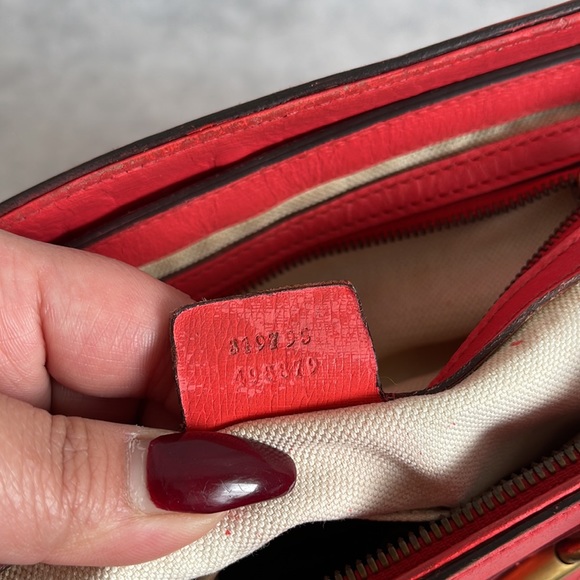 GUCCI Medium Coral Bright Bit Top Handle Tote - Picture 11 of 16